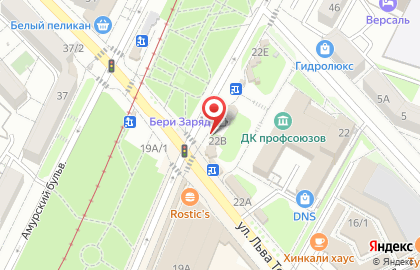 Салон сотовой связи Билайн на улице Льва Толстого на карте