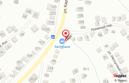 Автобаня на улице Карла Либкнехта на карте