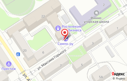 Компания по предоставлению услуг интернета и цифрового телевидения Сампо.ру на улице Максима Горького на карте