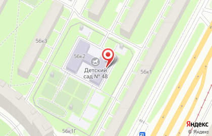 Детский сад №48 на Пискарёвском проспекте на карте