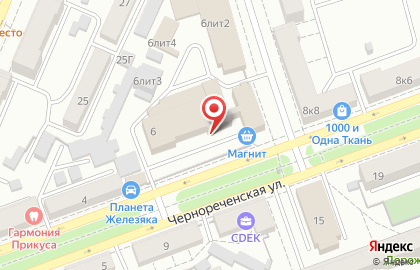 Торговый дом Константа на Чернореченской улице на карте