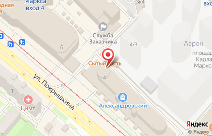 Магазин по продаже футбольной и хоккейной атрибутики Максимум-МДМ на площади Карла Маркса на карте