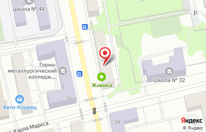 Аптека Живика в Екатеринбурге на карте