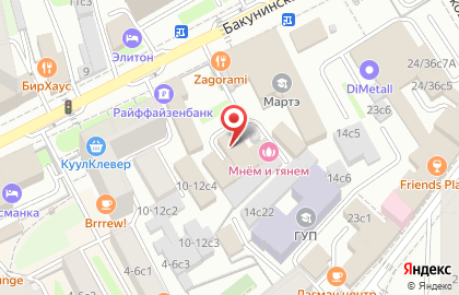 Студия маникюра 4YourNails на Бакунинской улице на карте