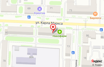 Магазин Продукты Ермолино на улице Карла Маркса на карте