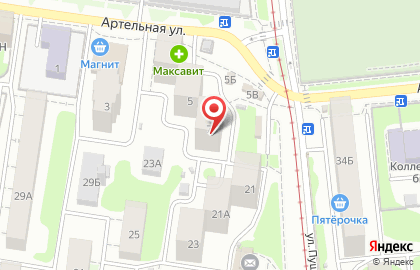 Аккумуляторный центр Центр-АКБ на Артельной улице на карте