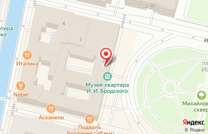 Северо-западный Банк Сбербанка России на площади Искусств на карте
