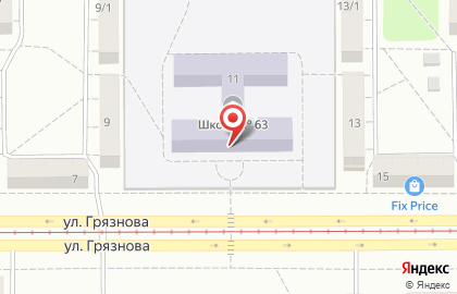 Средняя общеобразовательная школа №63 в Правобережном районе на карте