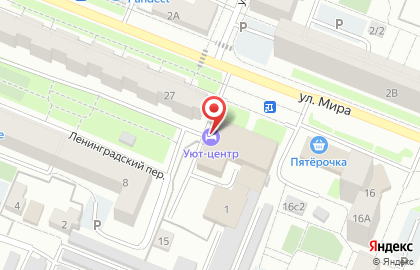 Гостиница Уют-центр на карте