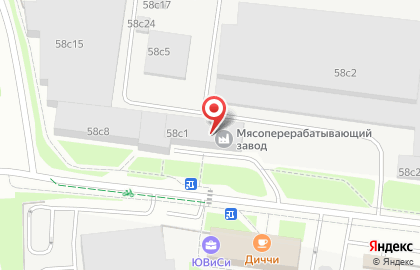 Московский мясоперерабатывающий завод Царицыно на Кавказском бульваре на карте