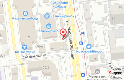 Старт на улице Маршала Жукова на карте