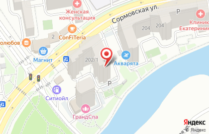 Мини-маркет Аком на Сормовской улице на карте
