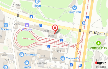 Магазин Цветы на улице Юрина на карте