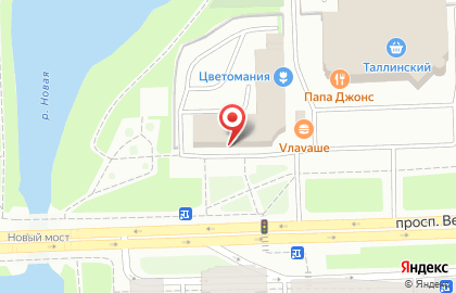 Фирменный магазин Великолукский мясокомбинат на проспекте Ветеранов на карте