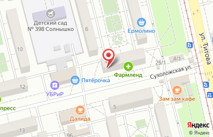 Продуктовый магазин Курико на Сухоложской улице на карте