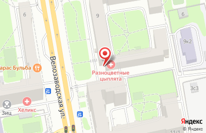 Продуктовый магазин На Велозаводской на Велозаводской улице на карте