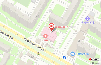 Офис врача общей практики Вологодская городская поликлиника №3 на Ярославской улице на карте