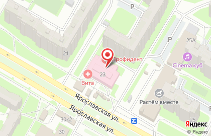 Магазин товаров для рукоделия на Ярославской улице на карте