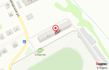 Стадион Спартак на Заводской улице на карте
