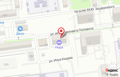 Хостел Нора на карте