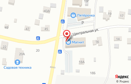 Супермаркет Магнит на Центральной улице на карте