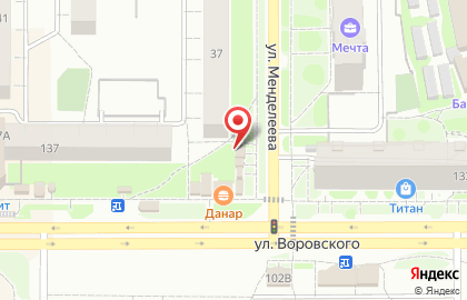 Центр займов Спонсор на улице Менделеева на карте