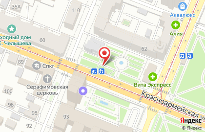 Киоск по продаже мясной продукции и полуфабрикатов на Красноармейской улице на карте