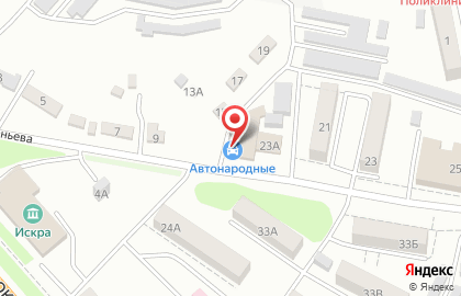 Автомагазин Автонародные на улице Арсеньева на карте
