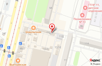 Продовольственный магазин в Советском районе на карте