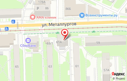 Магазин у дома Бристоль в Пролетарском районе на карте