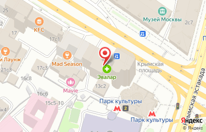 Студия шугаринга на метро Парк культуры на карте