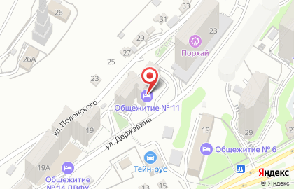 Общежитие ДВФУ во Владивостоке на карте