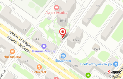 Продовольственный киоск на проспекте Победы на карте