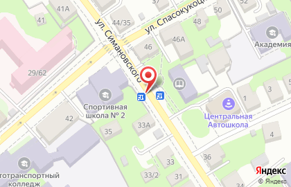 Каблучок на улице Симановского на карте