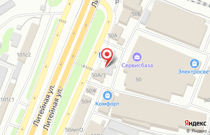 Продуктовый магазин в Брянске на карте