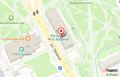 Омский областной музей изобразительных искусств им. М.А. Врубеля в Омске на карте