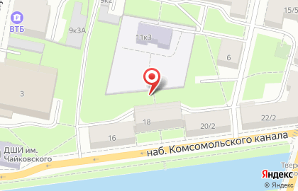 Филиал # 1 на набережной Комсомольского канала на карте