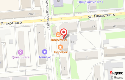 Сеть супермаркетов Универсам удачных покупок на Петропавловской улице на карте