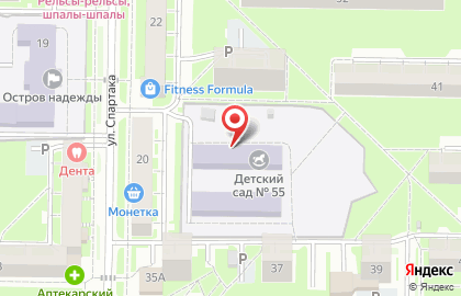 Детский сад №55 в Центральном районе на карте