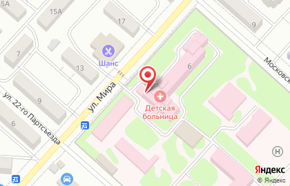 Камышинская детская городская больница на улице Мира в Камышине на карте
