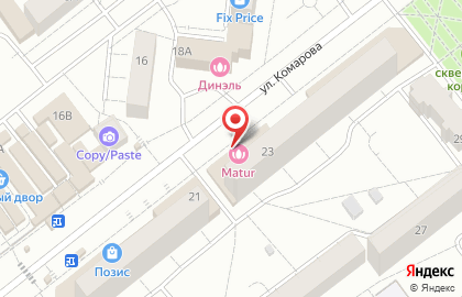 Green Fit на улице Комарова на карте