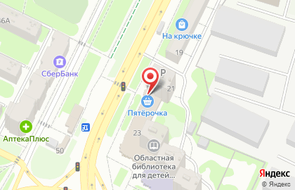 Супермаркет Пятёрочка на проспекте Строителей, 23 на карте