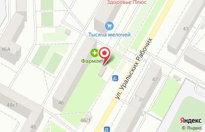 Продуктовый магазин Квартал экспресс первый в Екатеринбурге на карте