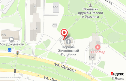 Храм иконы Божией Матери Живоносный Источник в Бибирево на карте