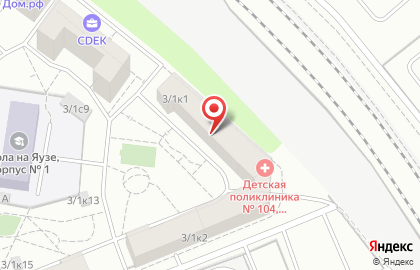 Детская городская поликлиника №104 на Семёновской набережной на карте
