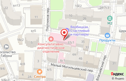Арбатский в Гагаринском переулке на карте
