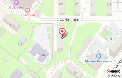 Участковый пункт полиции на улице Никитина на карте