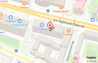 Стоматологическая клиника Astra Dent на улице Красная Пресня на карте