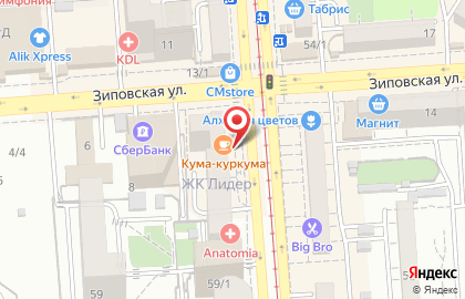 Пиццерия Ёха-пицца на Зиповской улице на карте