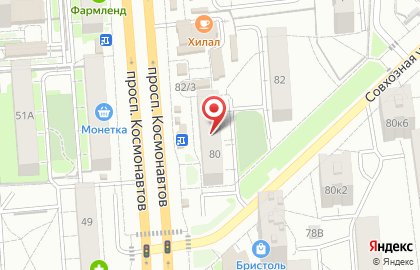 Пластик на проспекте Космонавтов на карте